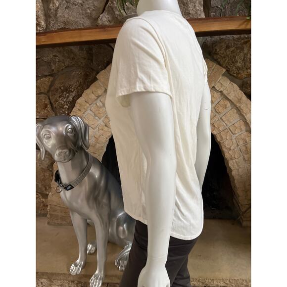 Lucky Brand Grateful Soft Short Sleeve Cream Shirt Women's Size Small - Picture 3 of 6